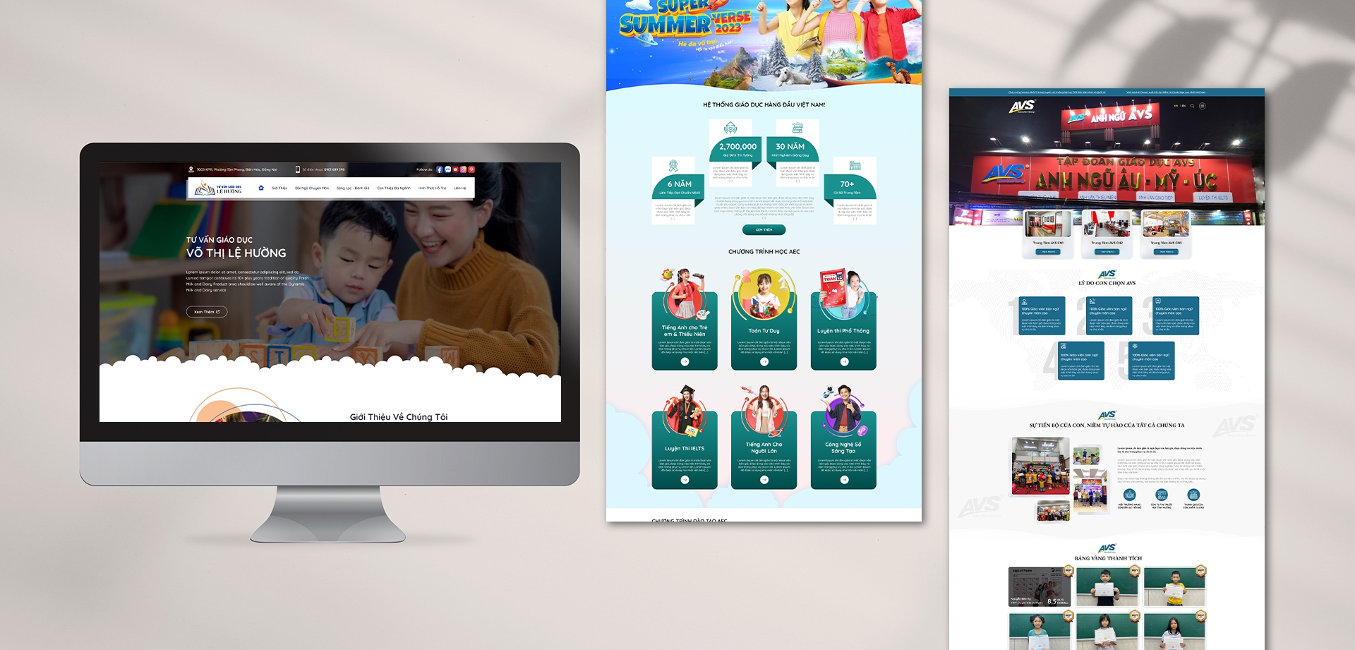 Thiết kế website trung tâm ngoại ngữ 1