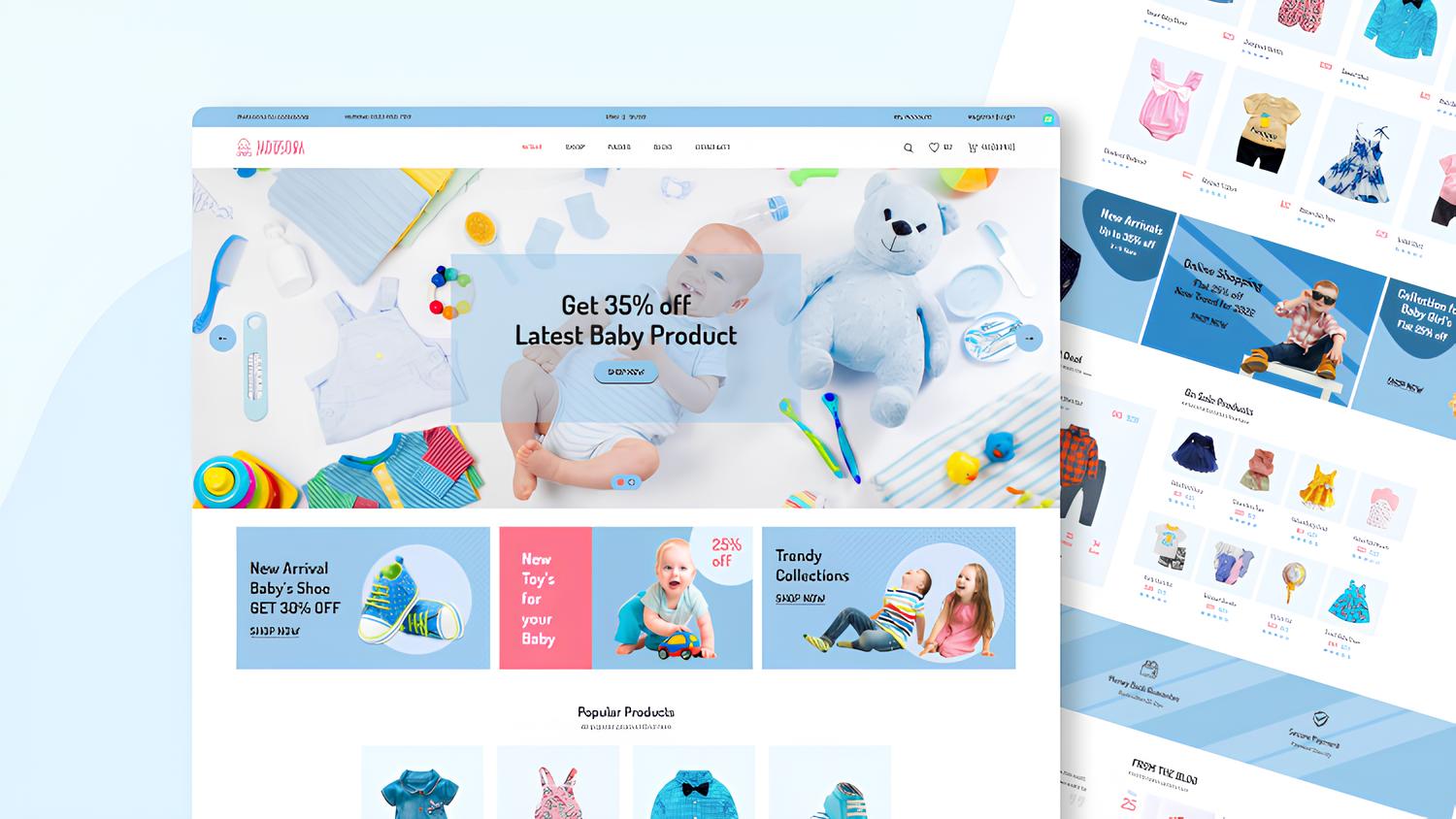 Thiết kế website mẹ và bé 1