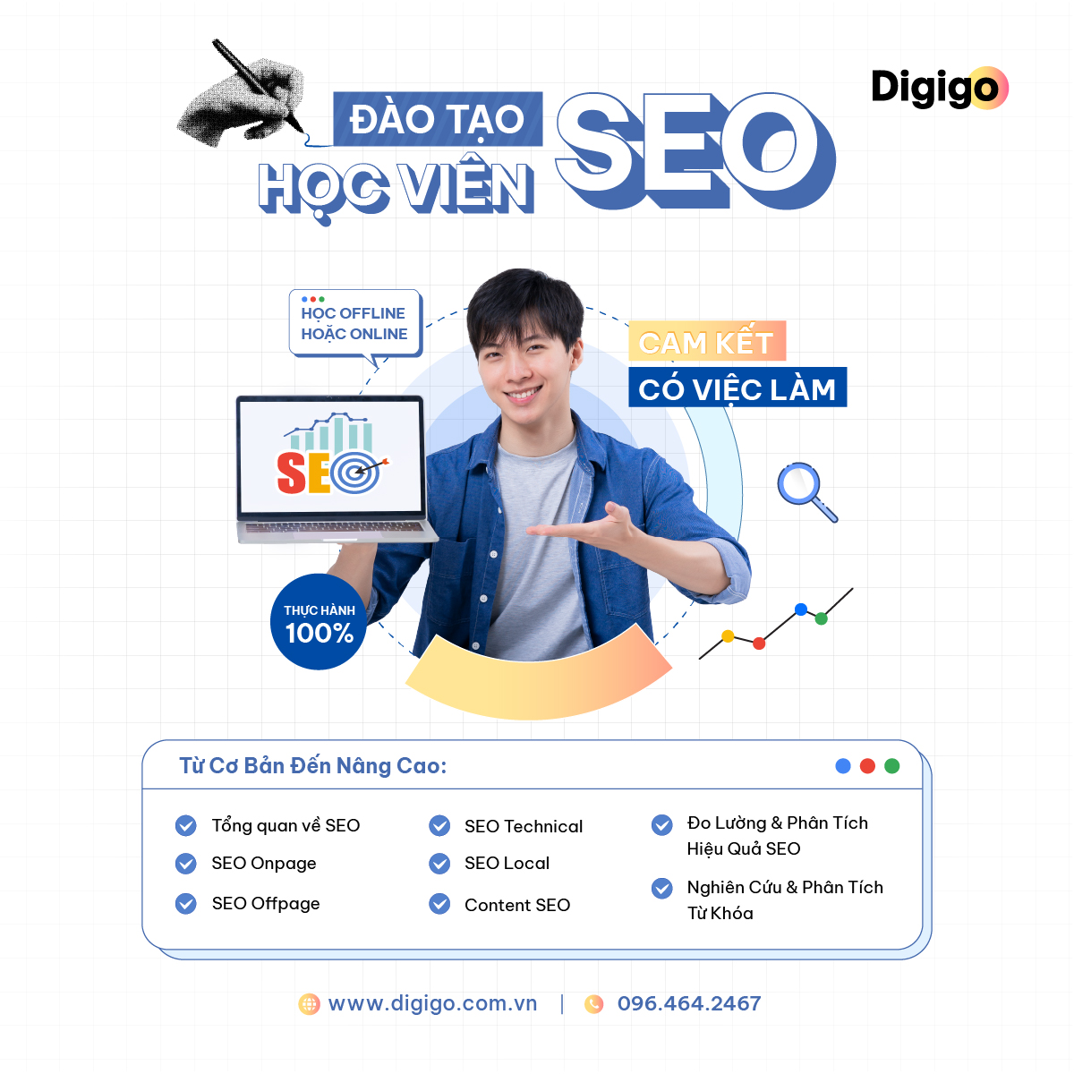Đào tạo học viên SEO từ cơ bản đến nâng cao cam kết có việc