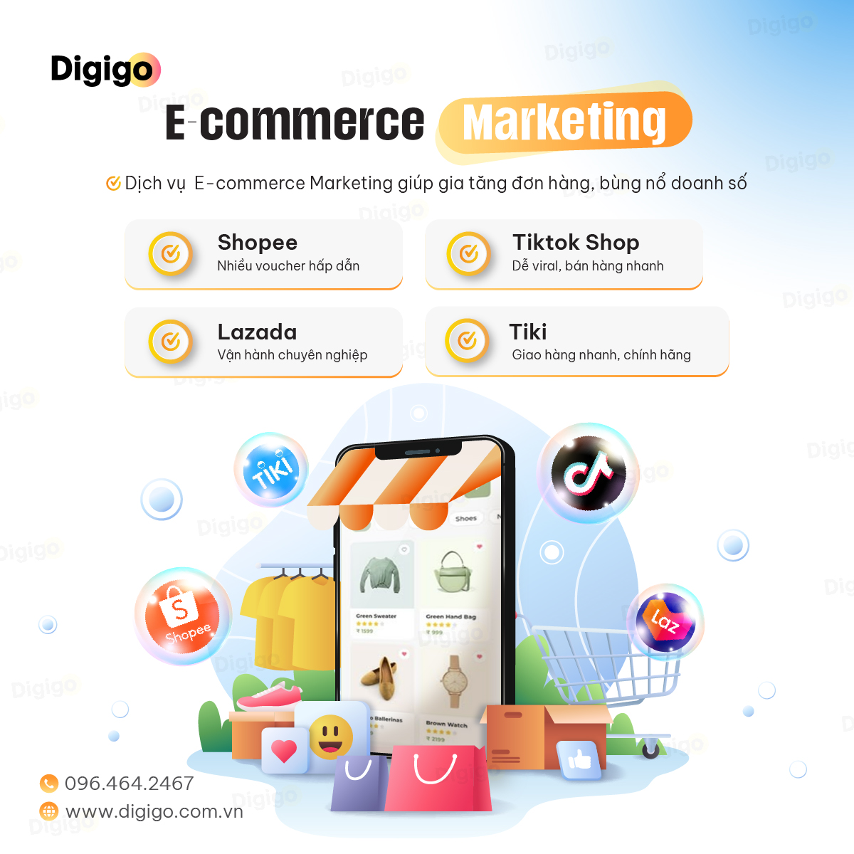 Dich vụ Ecommerce marketing tối ưu bán hàng hiệu quả trên sàn thương mại điện tử