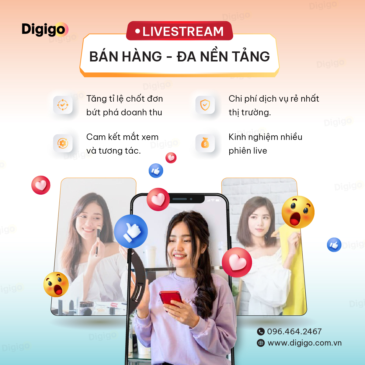 Dịch vụ livestream bán hàng thu hút khách chốt đơn nhanh