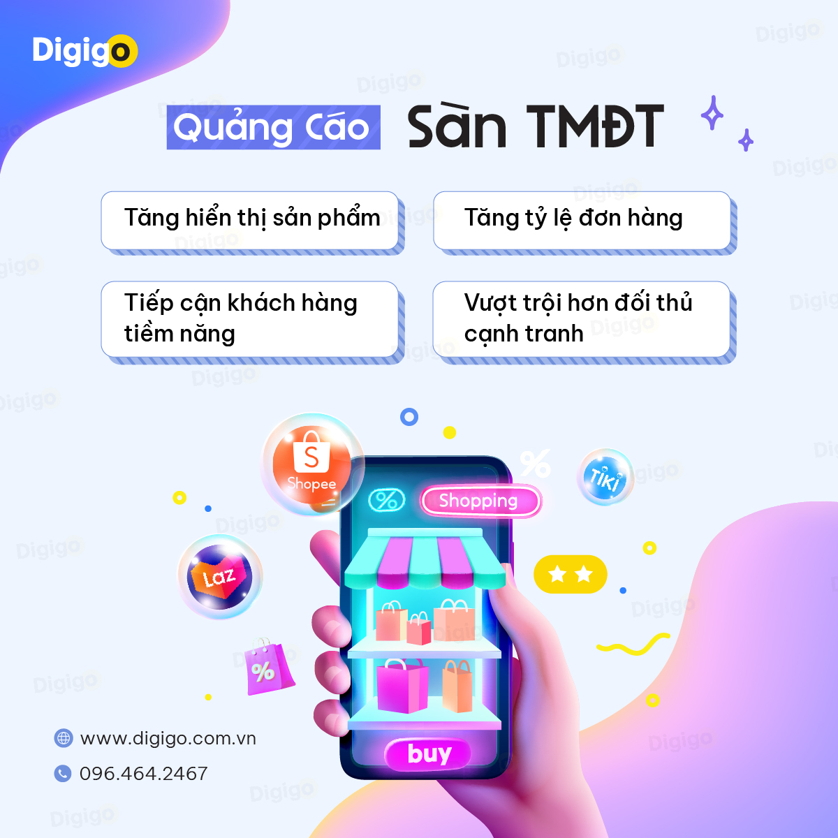 Dich vụ quảng Cáo Sàn TMDT gia tăng doanh số trên Shopee, Lazada, Tiki