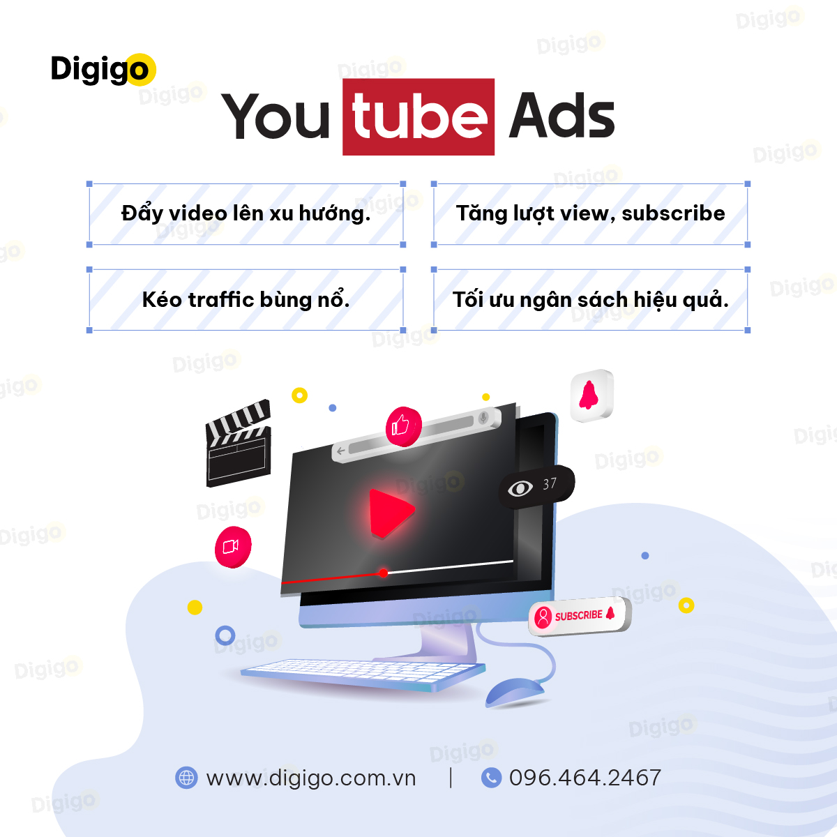 Dich vụ quảng Cáo YouTube Ads hiệu quả, tăng nhận diện thương hiệu