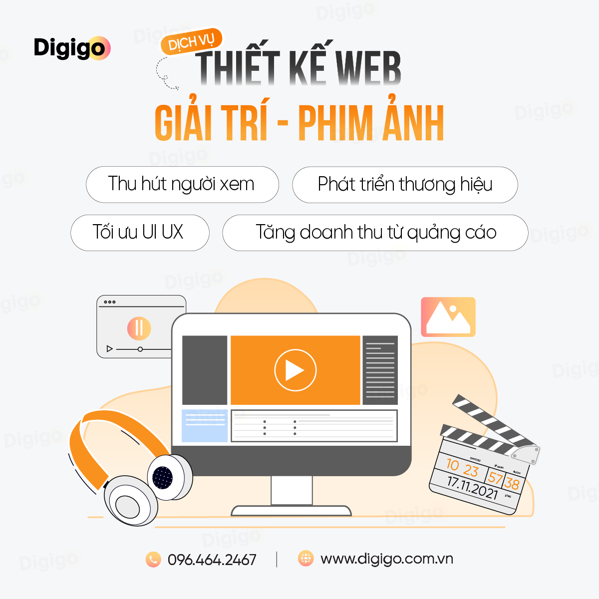 Thiết kế website về giải trí phim ảnh chuyên nghiệp, uy tín